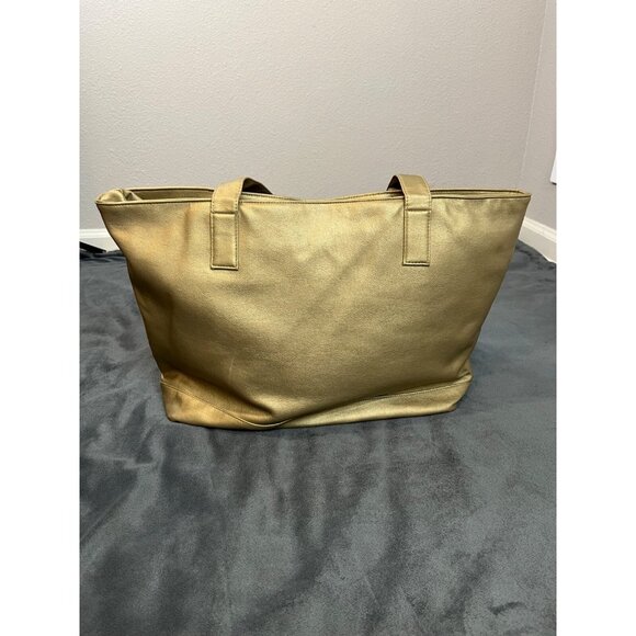Gold Tone Large Satchel Bag - Picture 4 of 16